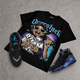 Aqua 8s DopeSkill Oversize Print T-Shirt Overstack Graphic