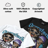 Aqua 8s DopeSkill Oversize Print T-Shirt Overstack Graphic
