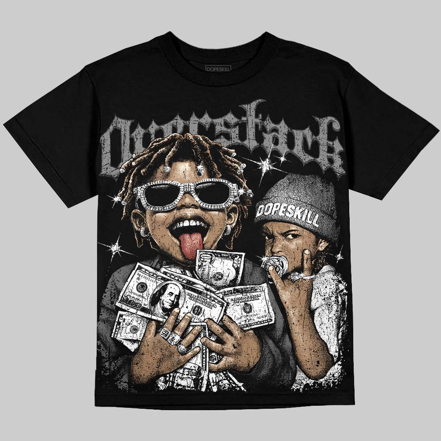 Black Cat 4s DopeSkill Oversize Print T-Shirt Overstack Graphic