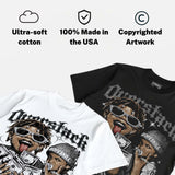 Black Cat 4s DopeSkill Oversize Print T-Shirt Overstack Graphic