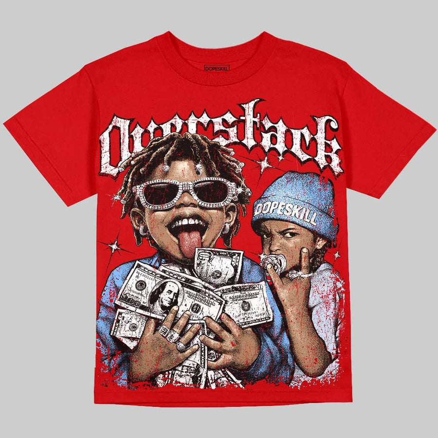 Cherry 11s DopeSkill Oversize Print T-Shirt Overstack Graphic