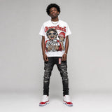 Cherry 11s DopeSkill Oversize Print T-Shirt Overstack Graphic