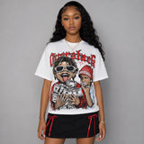 Cherry 11s DopeSkill Oversize Print T-Shirt Overstack Graphic
