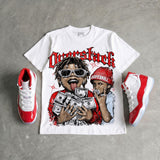 Cherry 11s DopeSkill Oversize Print T-Shirt Overstack Graphic