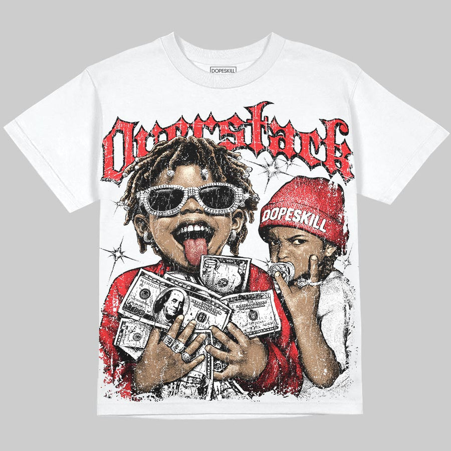 AJ 13 Chicago True Red Cherry DopeSkill Oversize Print T-Shirt Overstack Graphic