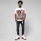 AJ 13 Chicago True Red Cherry DopeSkill Oversize Print T-Shirt Overstack Graphic