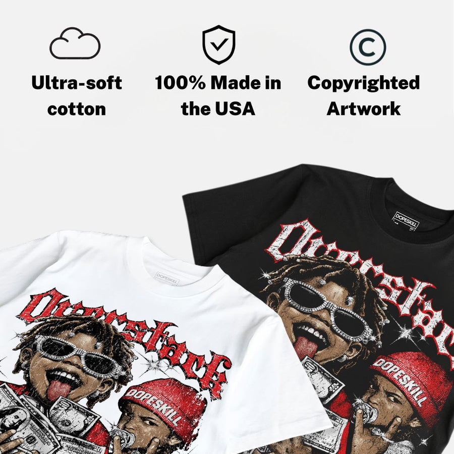 AJ 13 Chicago True Red Cherry DopeSkill Oversize Print T-Shirt Overstack Graphic