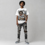 Cool Grey 11s DopeSkill Oversize Print T-Shirt Overstack Graphic