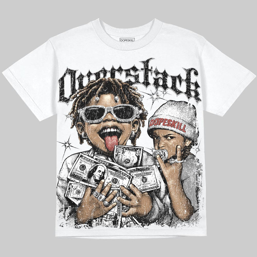 Dunk Panda White Black DopeSkill Oversize Print T-Shirt Overstack Graphic