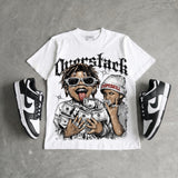 Dunk Panda White Black DopeSkill Oversize Print T-Shirt Overstack Graphic