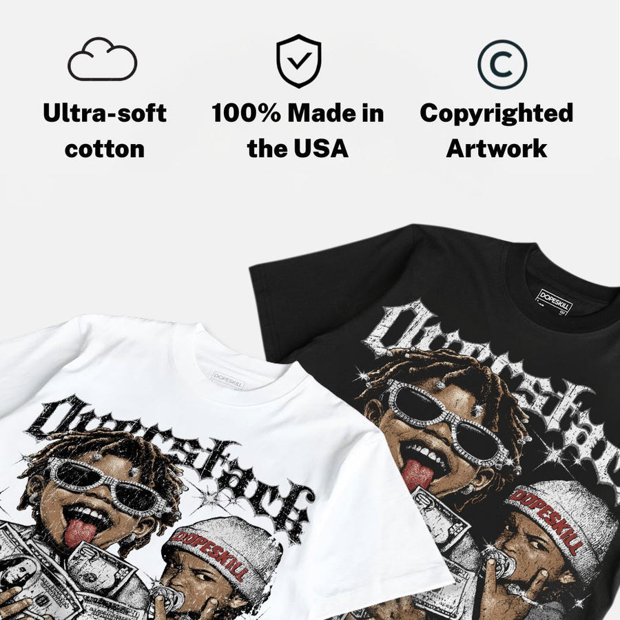 Dunk Panda White Black DopeSkill Oversize Print T-Shirt Overstack Graphic
