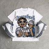Flint Grey 9s DopeSkill Oversize Print T-Shirt Overstack Graphic