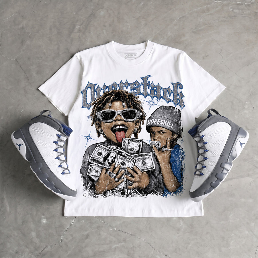 Flint Grey 9s DopeSkill Oversize Print T-Shirt Overstack Graphic