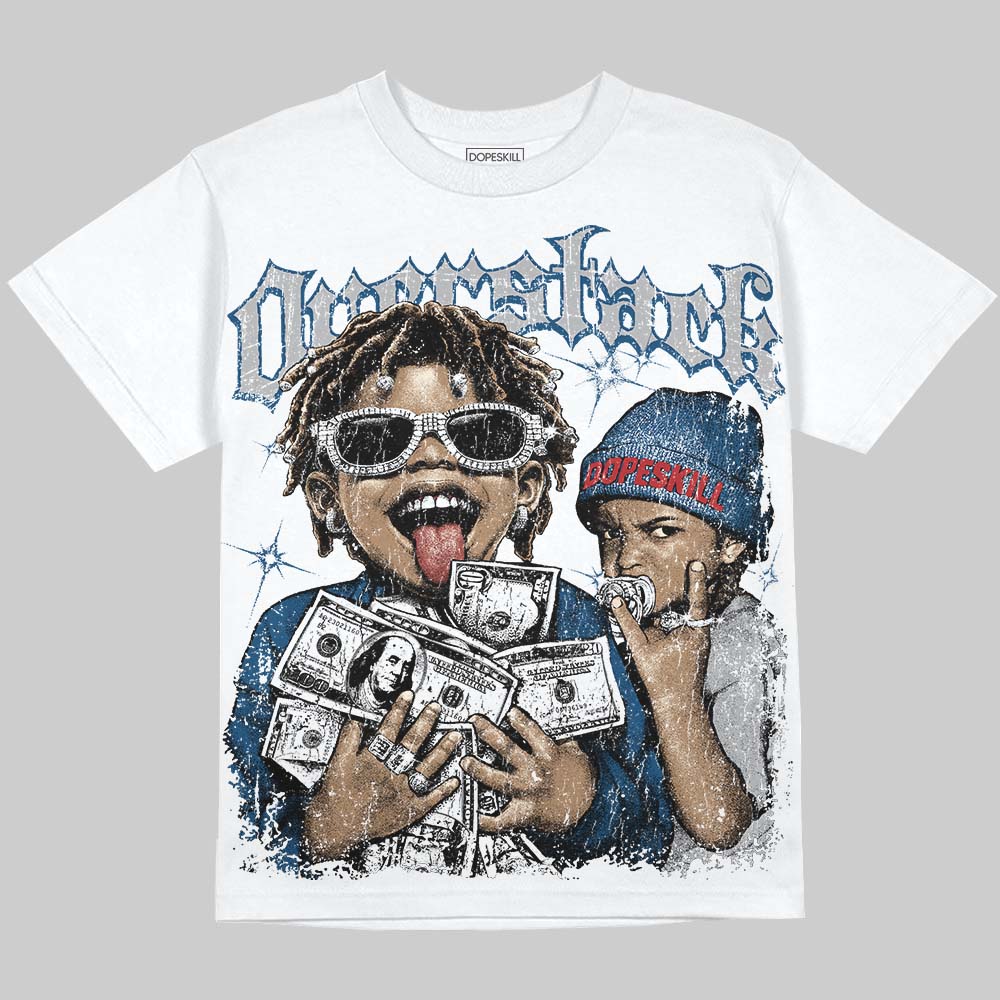 French Blue 12s DopeSkill Oversize Print T-Shirt Overstack Graphic
