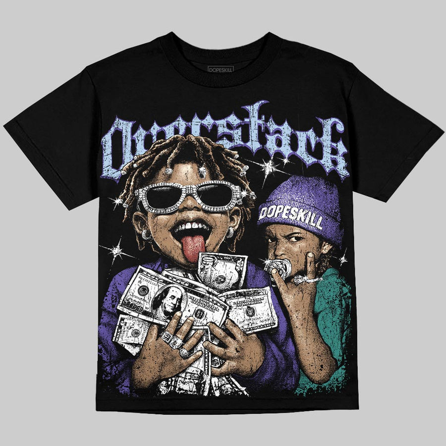 Grape 5s DopeSkill Oversize Print T-Shirt Overstack Graphic