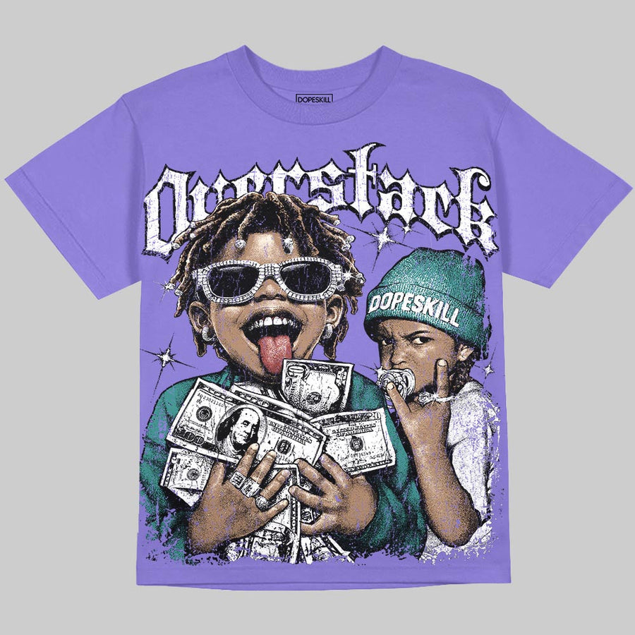 Grape 5s DopeSkill Oversize Print T-Shirt Overstack Graphic