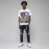 Grape 5s DopeSkill Oversize Print T-Shirt Overstack Graphic