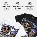 Grape 5s DopeSkill Oversize Print T-Shirt Overstack Graphic