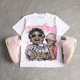 Iced Carmine 4s DopeSkill Oversize Print T-Shirt Overstack Graphic