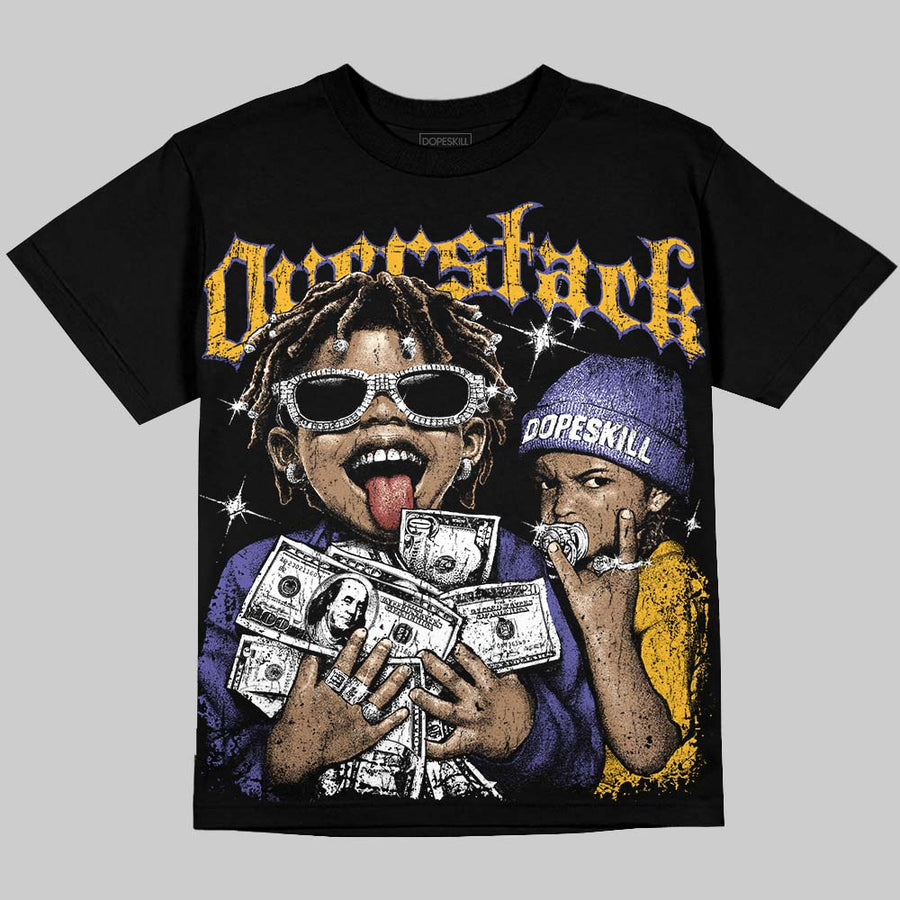 Lakers 4s DopeSkill Oversize Print T-Shirt Overstack Graphic