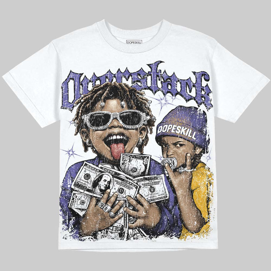 Lakers 4s DopeSkill Oversize Print T-Shirt Overstack Graphic