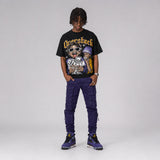 Lakers 4s DopeSkill Oversize Print T-Shirt Overstack Graphic
