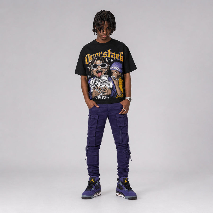 Lakers 4s DopeSkill Oversize Print T-Shirt Overstack Graphic