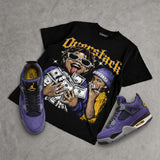 Lakers 4s DopeSkill Oversize Print T-Shirt Overstack Graphic