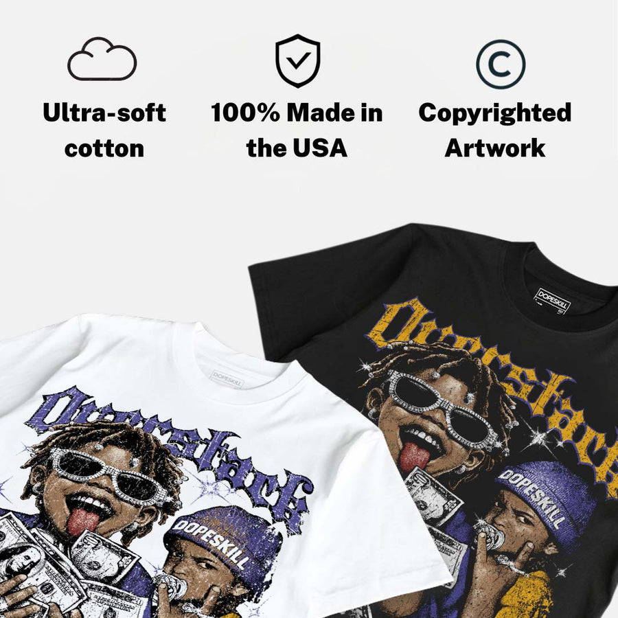 Lakers 4s DopeSkill Oversize Print T-Shirt Overstack Graphic