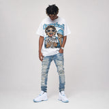 Legend Blue 11s DopeSkill Oversize Print T-Shirt Overstack Graphic