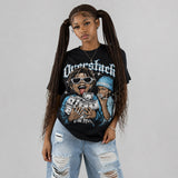 Legend Blue 11s DopeSkill Oversize Print T-Shirt Overstack Graphic