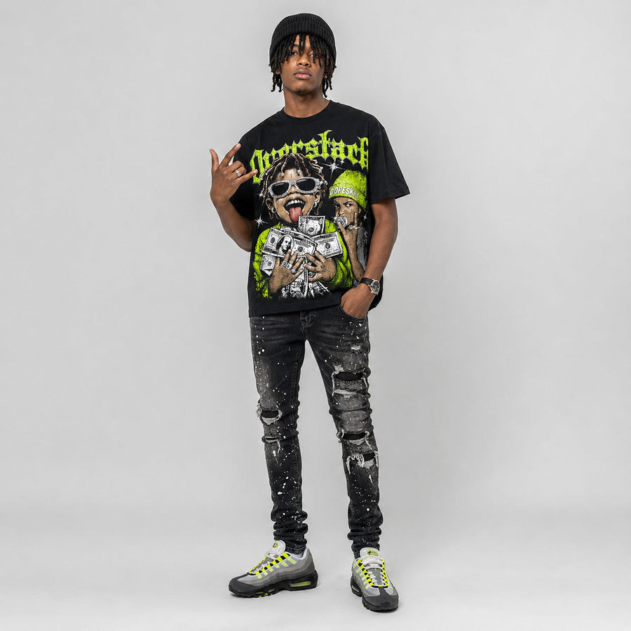 Max 95 OG 'Neon' DopeSkill Oversize Print T-Shirt Overstack Graphic