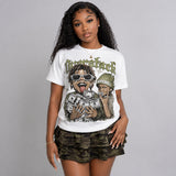 Medium Olive 3s DopeSkill Oversize Print T-Shirt Overstack Graphic