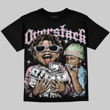 Medium Soft Pink 4s DopeSkill Oversize Print T-Shirt Overstack Graphic