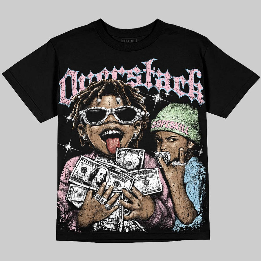 Medium Soft Pink 4s DopeSkill Oversize Print T-Shirt Overstack Graphic
