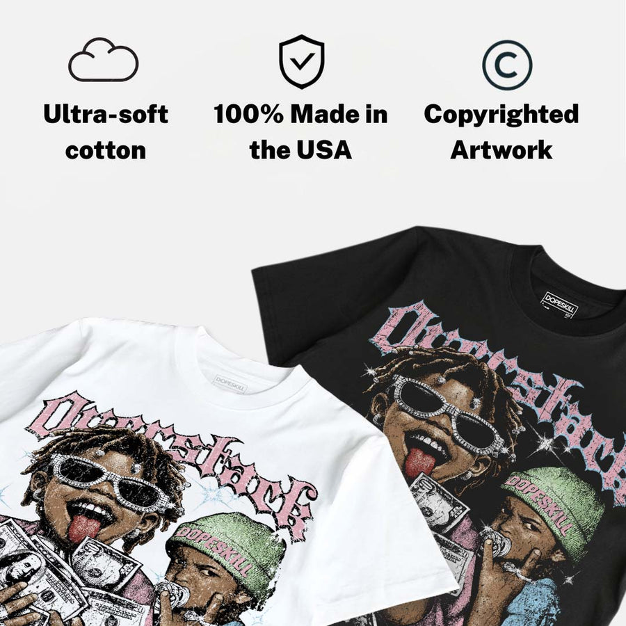 Medium Soft Pink 4s DopeSkill Oversize Print T-Shirt Overstack Graphic