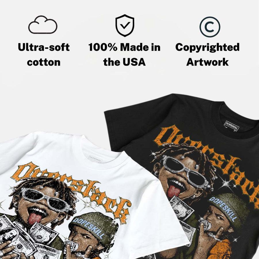 Olive 5s DopeSkill Oversize Print T-Shirt Overstack Graphic