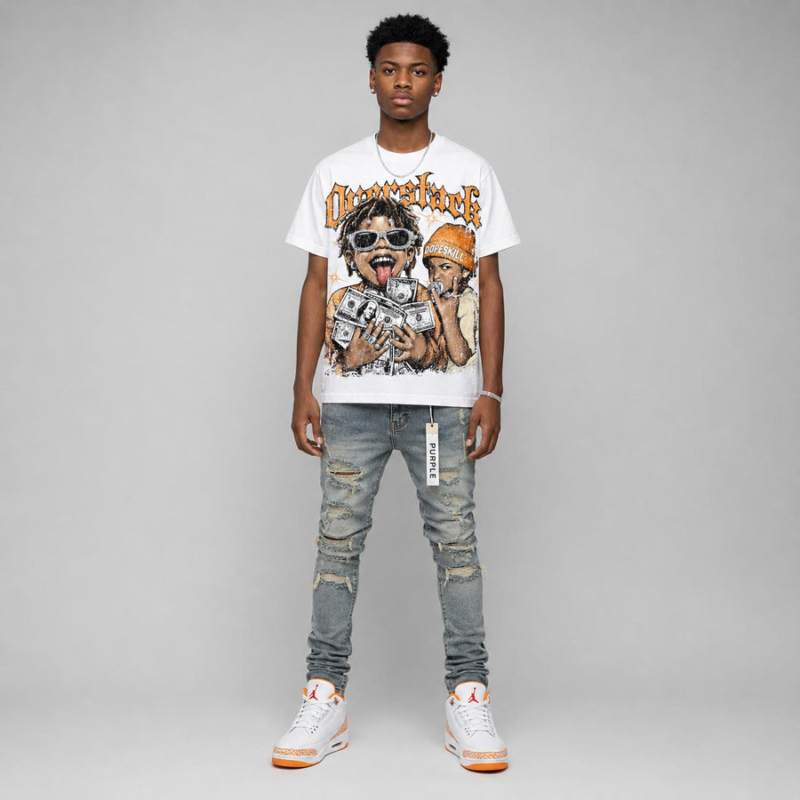 Orange Citrus 3s DopeSkill Oversize Print T-Shirt Overstack Graphic