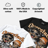 Orange Citrus 3s DopeSkill Oversize Print T-Shirt Overstack Graphic