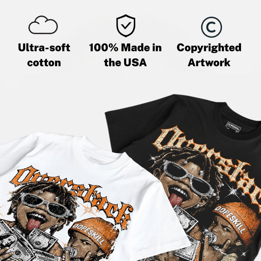 Orange Citrus 3s DopeSkill Oversize Print T-Shirt Overstack Graphic