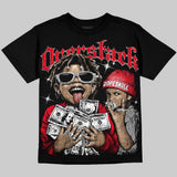 Red Thunder 4s DopeSkill Oversize Print T-Shirt Overstack Graphic