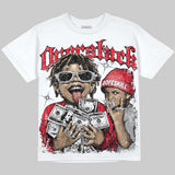Red Thunder 4s DopeSkill Oversize Print T-Shirt Overstack Graphic