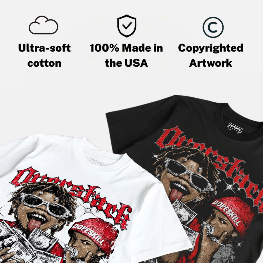 Red Thunder 4s DopeSkill Oversize Print T-Shirt Overstack Graphic