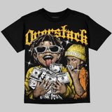 Black Tour Yellow AJ 4 Thunder DopeSkill Oversize Print T-Shirt Overstack Graphic