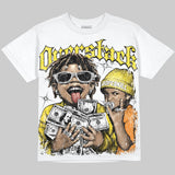 Black Tour Yellow AJ 4 Thunder DopeSkill Oversize Print T-Shirt Overstack Graphic