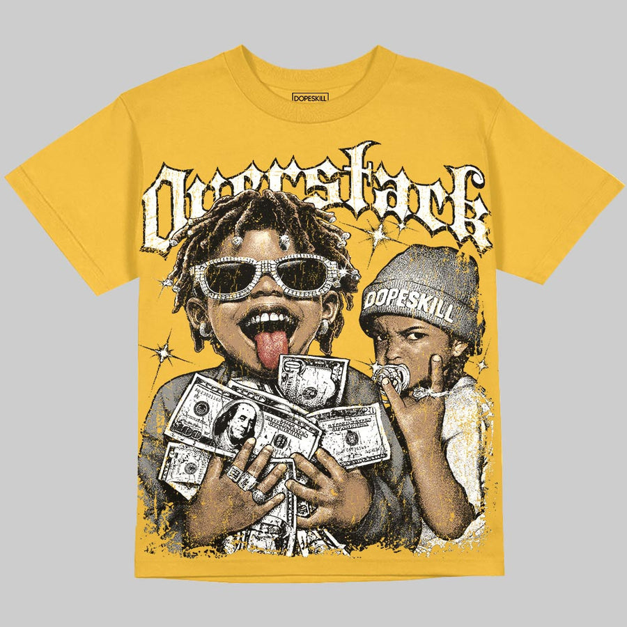 Black Tour Yellow AJ 4 Thunder DopeSkill Oversize Print T-Shirt Overstack Graphic
