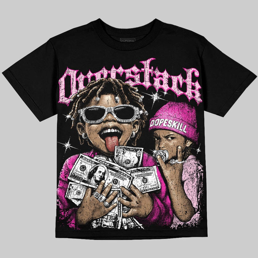 Triple Pink Dunk DopeSkill Oversize Print T-Shirt Overstack Graphic