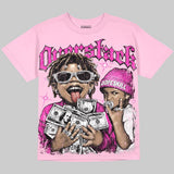 Triple Pink Dunk DopeSkill Oversize Print T-Shirt Overstack Graphic