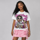 Triple Pink Dunk DopeSkill Oversize Print T-Shirt Overstack Graphic
