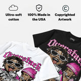 Triple Pink Dunk DopeSkill Oversize Print T-Shirt Overstack Graphic